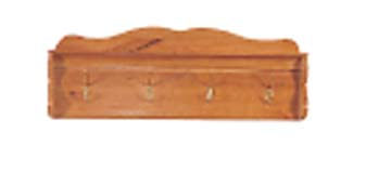 PINE COAT RACK 4 HOOK