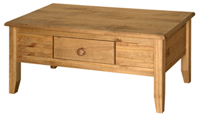 pine COFFEE TABLE WITH DRAWER COTSWOLD