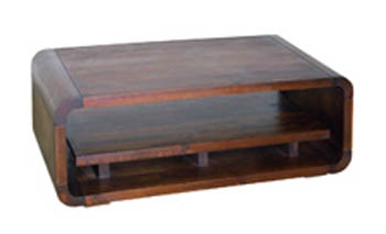 COFFEE TABLE WITH SHELF CUBE