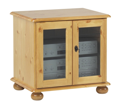 PINE COMPACT TV/VIDEO CABINET HARVEST