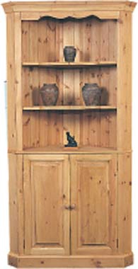 pine CORNER CUPBOARD OPEN TOP