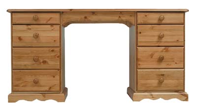 pine DBL PED DRESSING TABLE BADGER