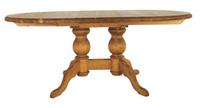 pine DINING TABLE LARGE TWIN PEDESTAL EXTENDING