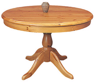 PINE DINING TABLE ROUND EXT FLIP COUNTRY PINE 195