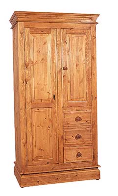 pine Double Wardrobe Combination Romney