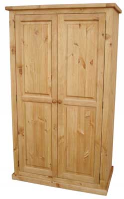 pine Double Wardrobe Full Hanging Cottage