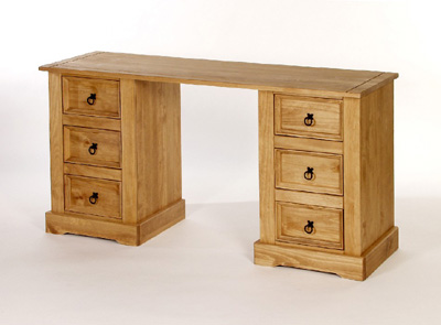 PINE DRESSING TABLE 6 DRAWER SANTA FE