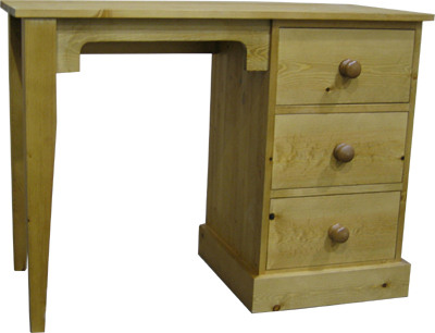 pine DRESSING TABLE SGL PED SHAKER