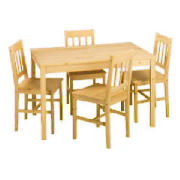 large dining table & 4 chairs