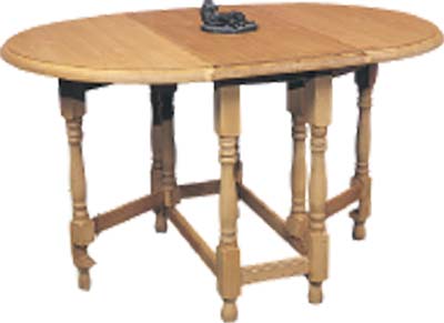 pine LARGE OVAL COUNTRY GATELEG TABLE