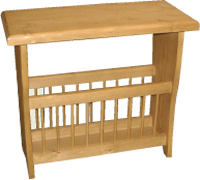 pine MAGAZINE STORAGE TABLE