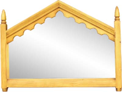 pine MIRROR WIDE MEDIEVAL