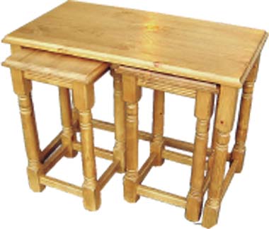 PINE NEST OF TABLES LONG