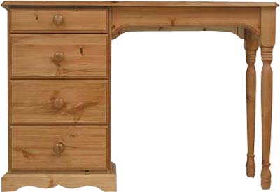 pine SGL PED DRESSING TABLE BADGER