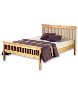 Pine Shaker 5ft Bedstead with Comfort Mattress