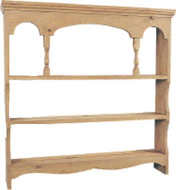 pine SHELF UNIT SPINDLE HANGING LG