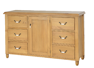 pine Sideboard 1 Door 6 Drawer Provencal