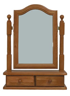 pine SINGLE MIRROR WITH DRAWER BADGER