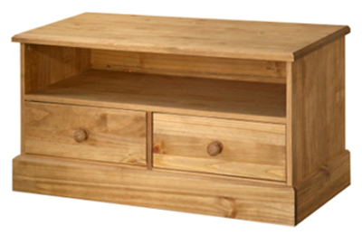 pine TV Unit Flatscreen With Drawers Cotswold