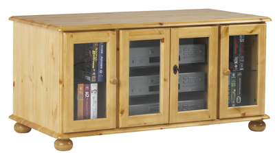pine TV VIDEO CABINET LARGE CORNDELL HARVEST