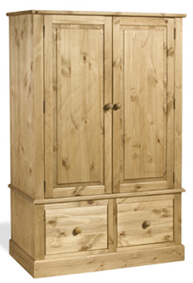 pine Wardrobe 2 Door 2 Drawer Cotswold Value
