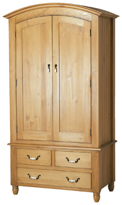 pine Wardrobe 2 Door 3 Drawer Provencal