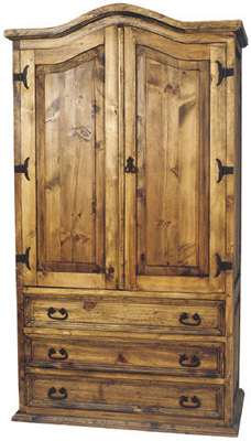 PINE WARDROBE ARMOIRE PONDEROSA