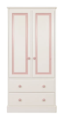 pine WARDROBE DBL GENTS WITH DRAWER JACK AND