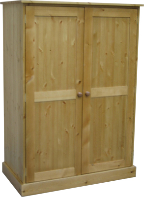 pine WARDROBE DOUBLE ALL HANGING CHILDS