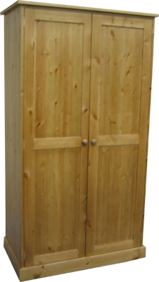 pine WARDROBE DOUBLE ALL HANGING SHAKER