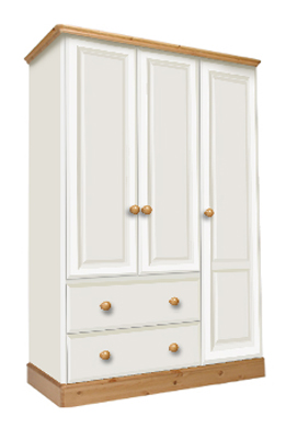 pine Wardrobe Gents Triple One Range Painted