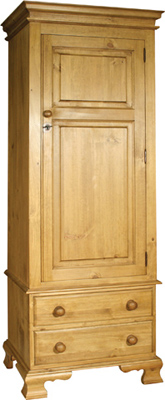 pine WARDROBE SINGLE OGEE
