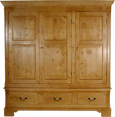 pine WARDROBE TRIPLE 3 DOOR 3 DRAWER GROSVENOR