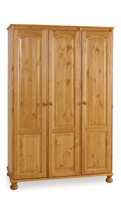 pine WARDROBE TRIPLE ALL HANGING CLASSIC