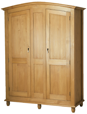 pine Wardrobe Triple All Hanging Provencal