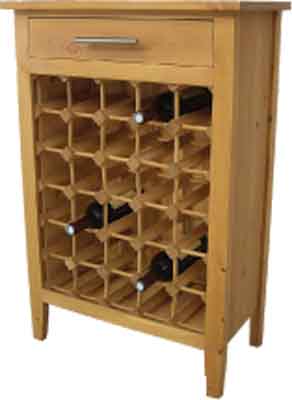 pine Wine Rack 30 Bottle