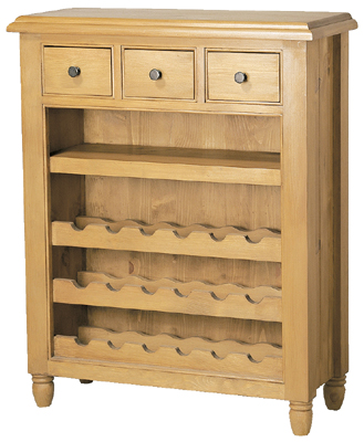 pine Wine Rack Bookcase Provencal