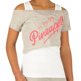 Pineapple Girls Double Layer T-Shirt Grey Marl