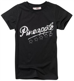 Pineapple Girls Retro Star T-Shirt Black