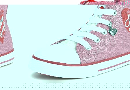 Side Zip Girls Hi-Top Trainers