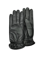 Pineider Mens Black Deerskin Leather Gloves w/