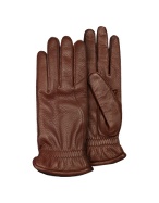 Pineider Mens Brown Deerskin Leather Gloves w/