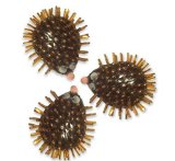 Pinflair Sequin art, Pinflair, 3 x Hedgehog Fridge Magnets