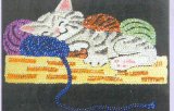 Sequin art, Pinflair, pictures in sequins - Cosy Cat