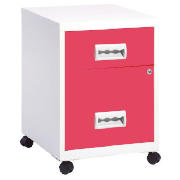 & White Combi2 Drawer Filing Cabinet &