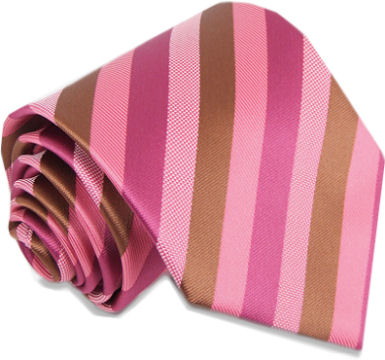 pink Brown D/Stripe Tie