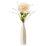 Chrysanth In Pearlised Bottle Vase