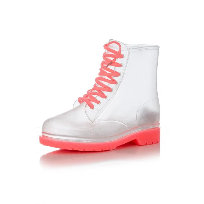 PINK Clear Jelly Boots