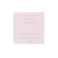 pink Fleur - Square Rsvp And Envelope