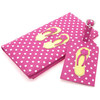 pink Flip Flops Travel Wallet and Tag